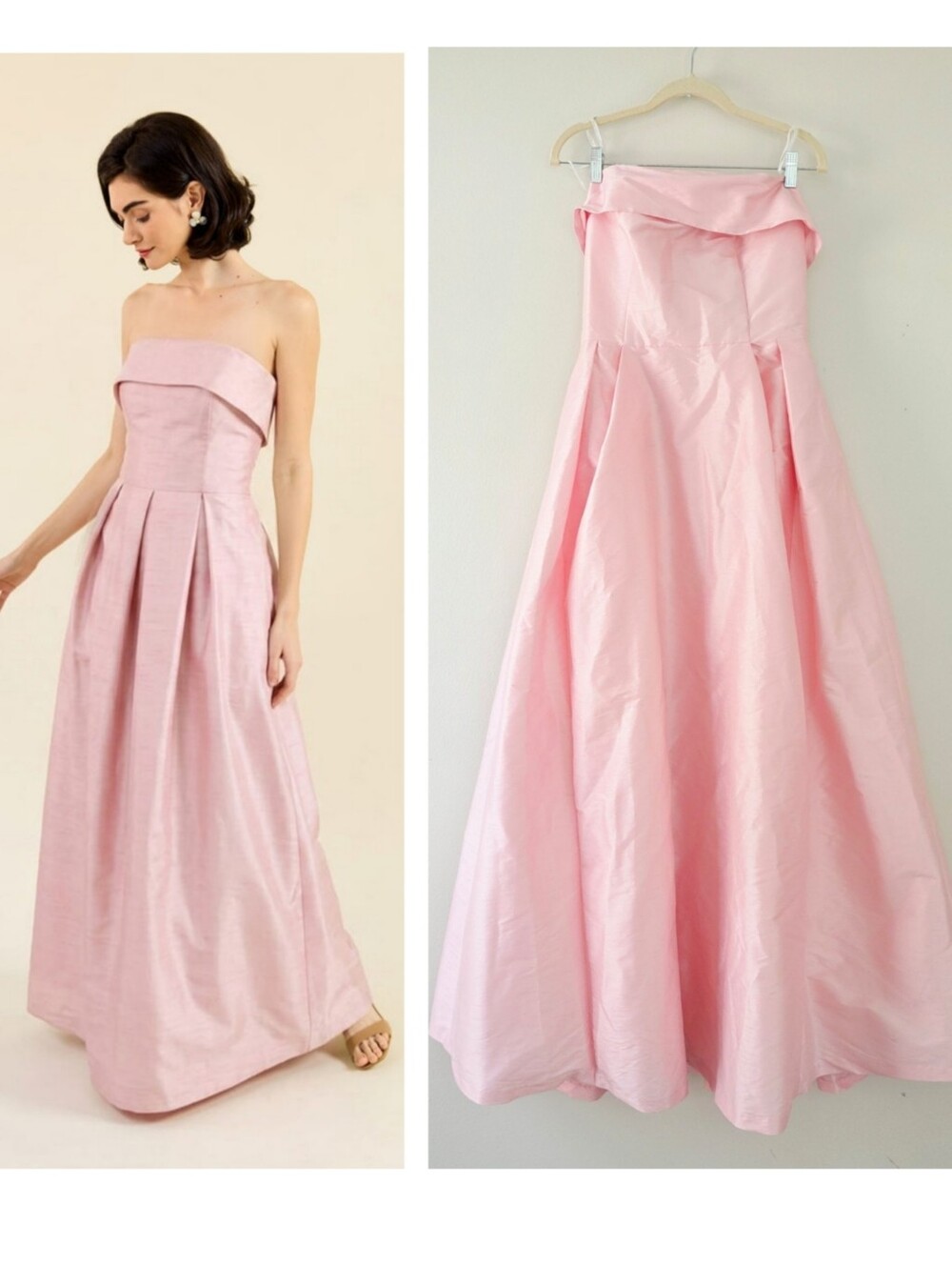 Lulakate Eva Bodice Dahlia Skirt Gown Drapey Ballet Slipper Pink Bengaline Sz 8